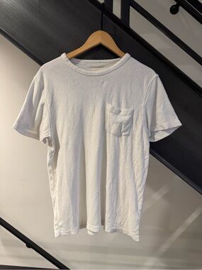 Folk White Short-Sleeve terry cloth  Crewneck Tee